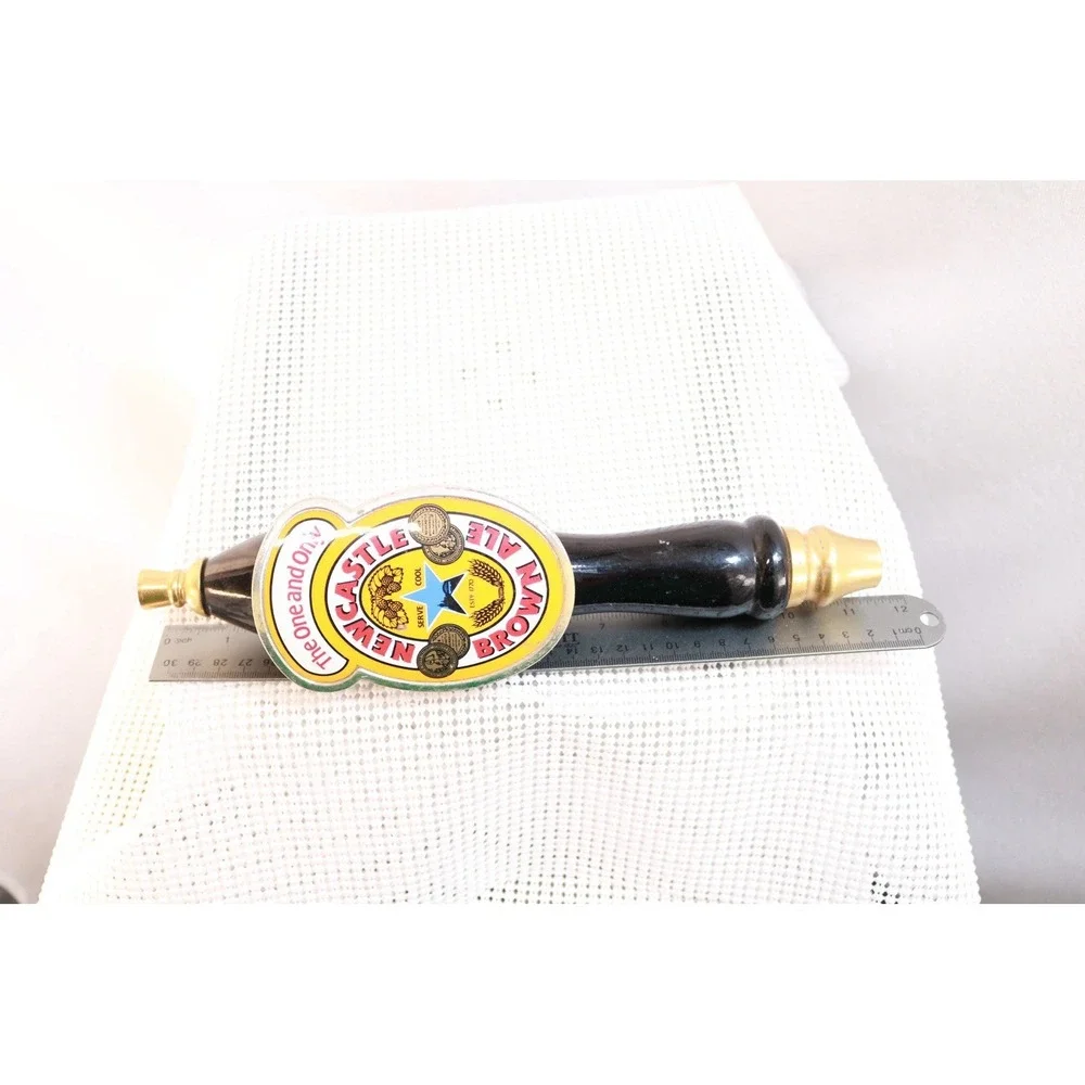 Newcastle Brown Ale Beer Tap Handle Pub Bar Breweriana Black Gold 10”